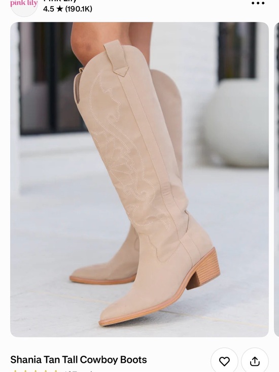Pink Lily Shoes - Pink Lilly Women's Taupe Western Knee-High Boots